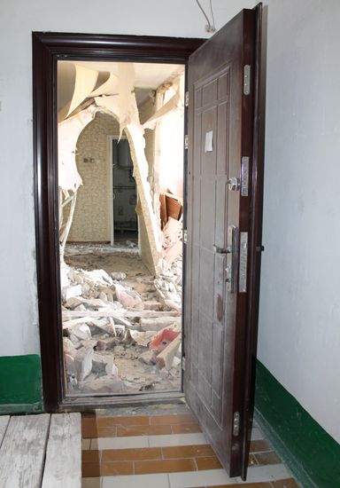 Consequences of shelling in Gorlovka, Donetsk Region