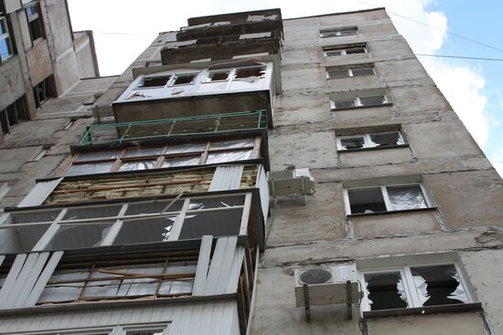 Consequences of shelling in Gorlovka, Donetsk Region
