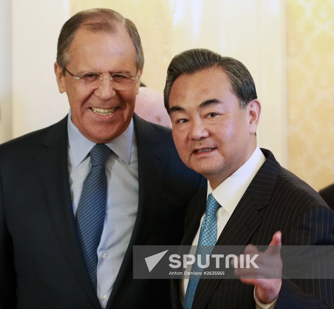 Russian FM Sergey Lavrov meets Chinese FM Wang Yi