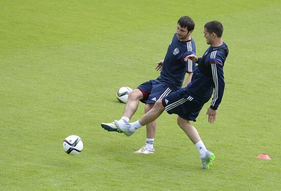 Football. Russian national team holds training session