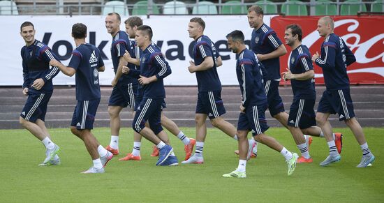 Football. Russian national team holds training session