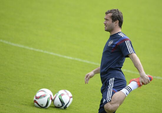 Football. Russian national team holds training session