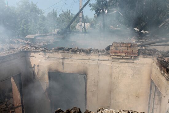 Aftermath of Donetsk shelling
