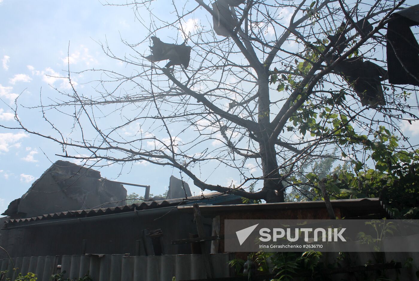 Aftermath of Donetsk shelling