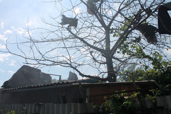 Aftermath of Donetsk shelling