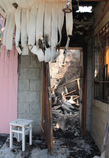 Aftermath of Donetsk shelling