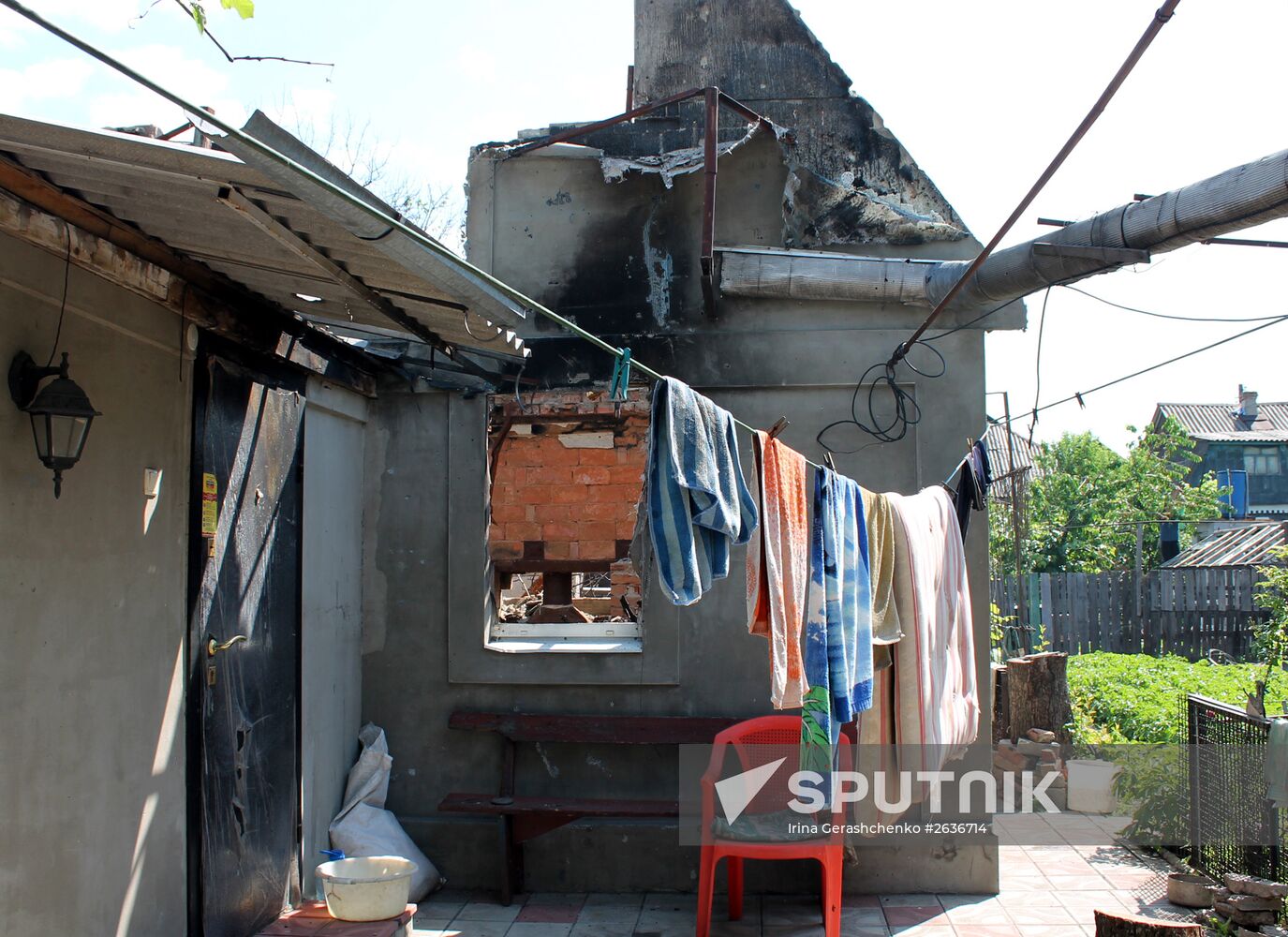 Aftermath of Donetsk shelling