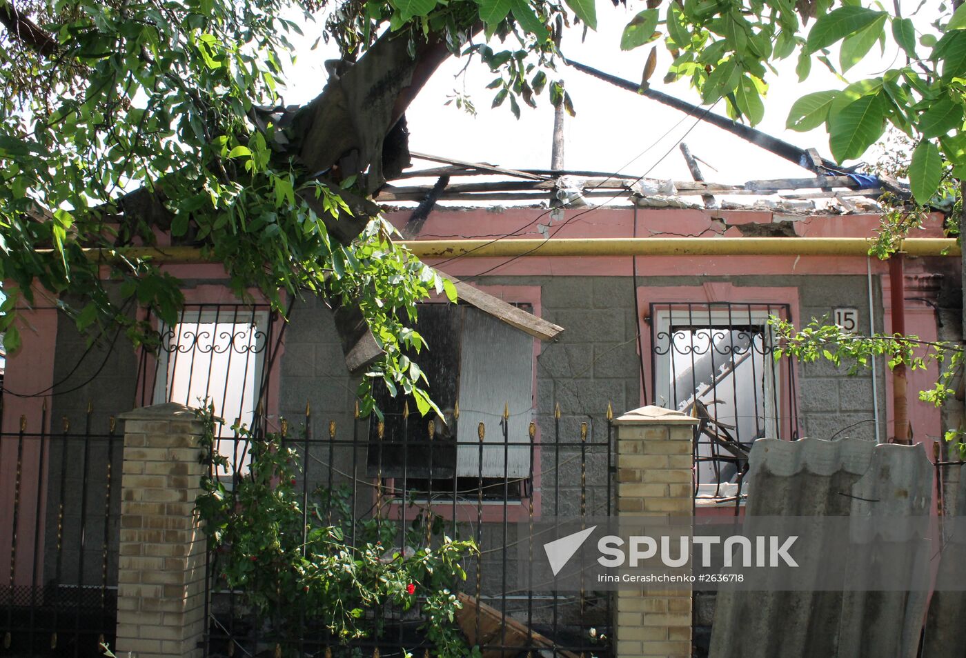 Aftermath of Donetsk shelling
