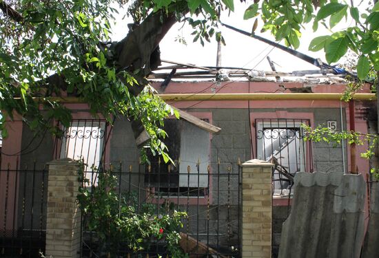 Aftermath of Donetsk shelling