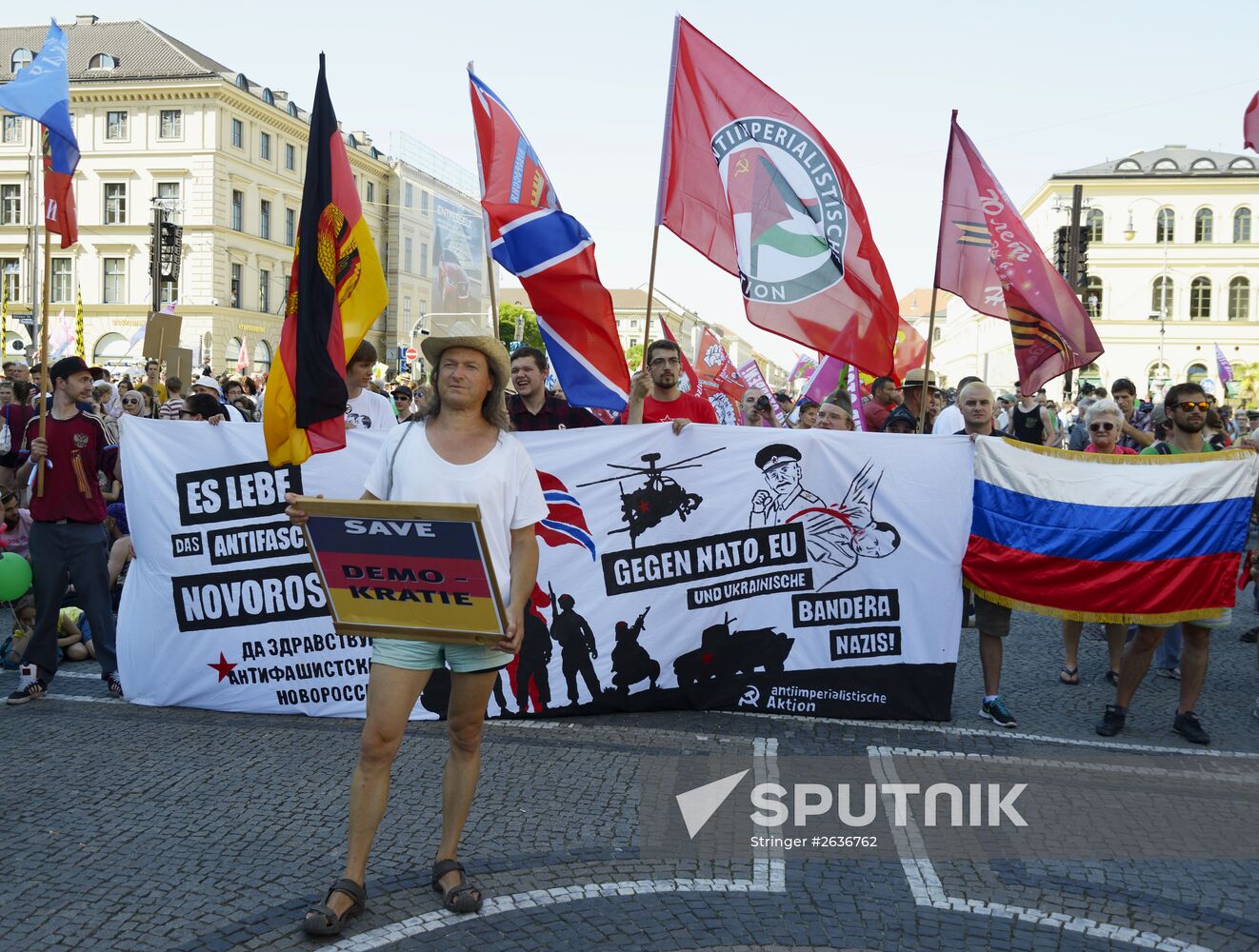 Protest in Munich ahead of G-7 summit
