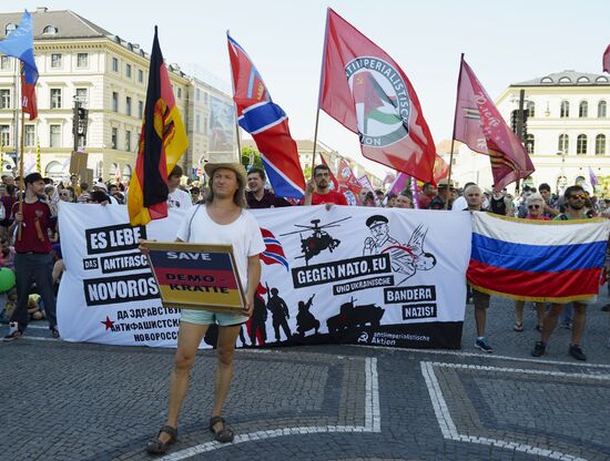 Protest in Munich ahead of G-7 summit