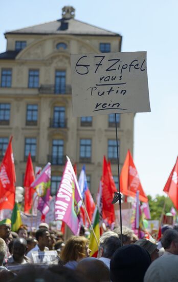 Protest in Munich ahead of G-7 summit