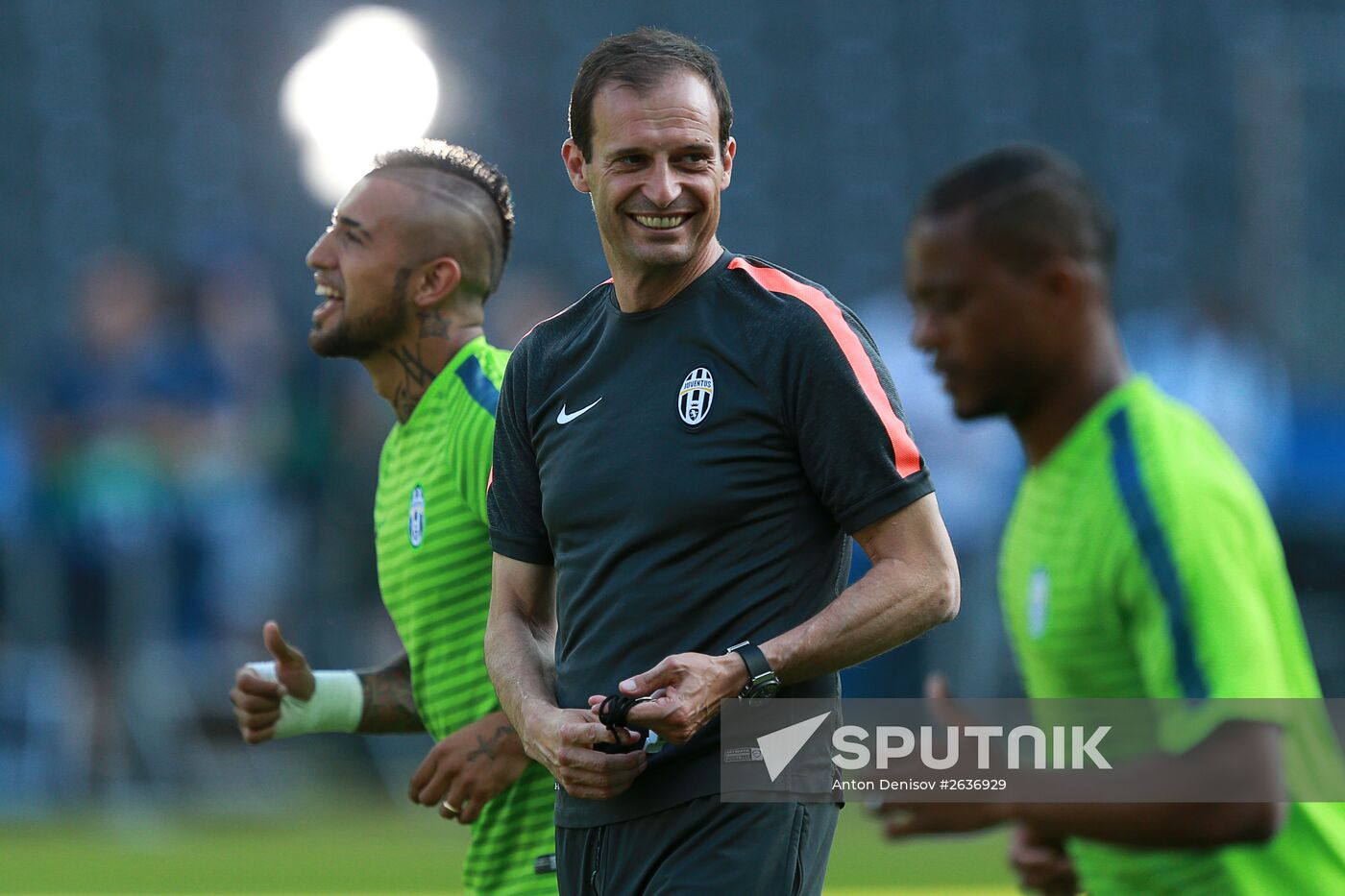 Juventus during training session before Champions League final