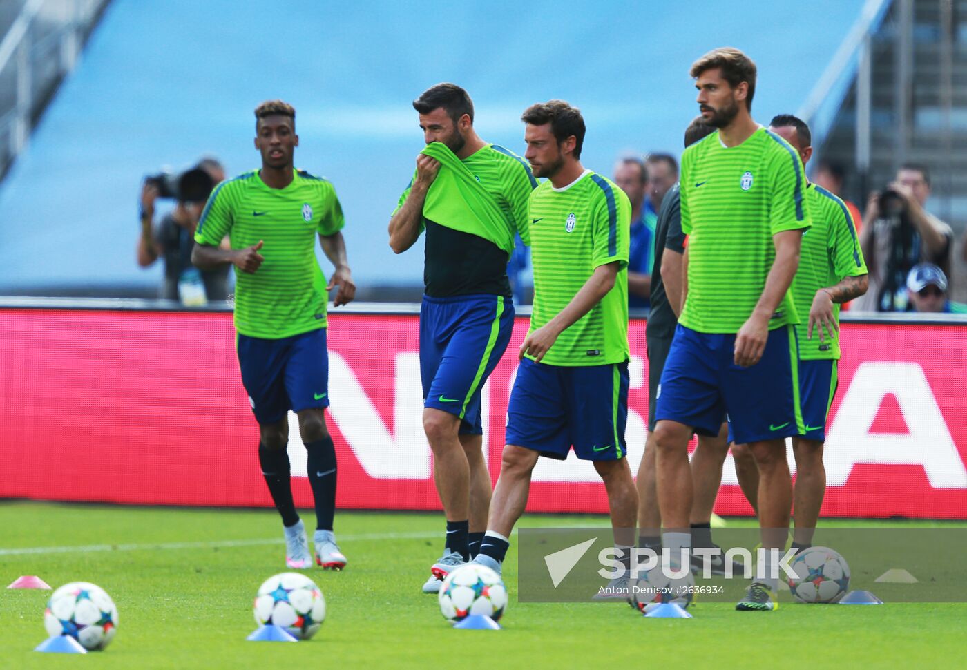 Juventus during training session before Champions League final