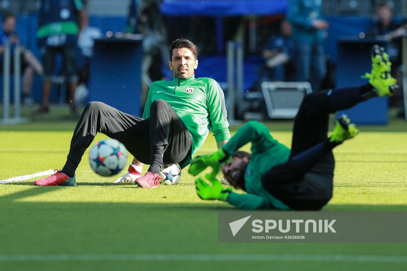 Juventus during training session before Champions League final