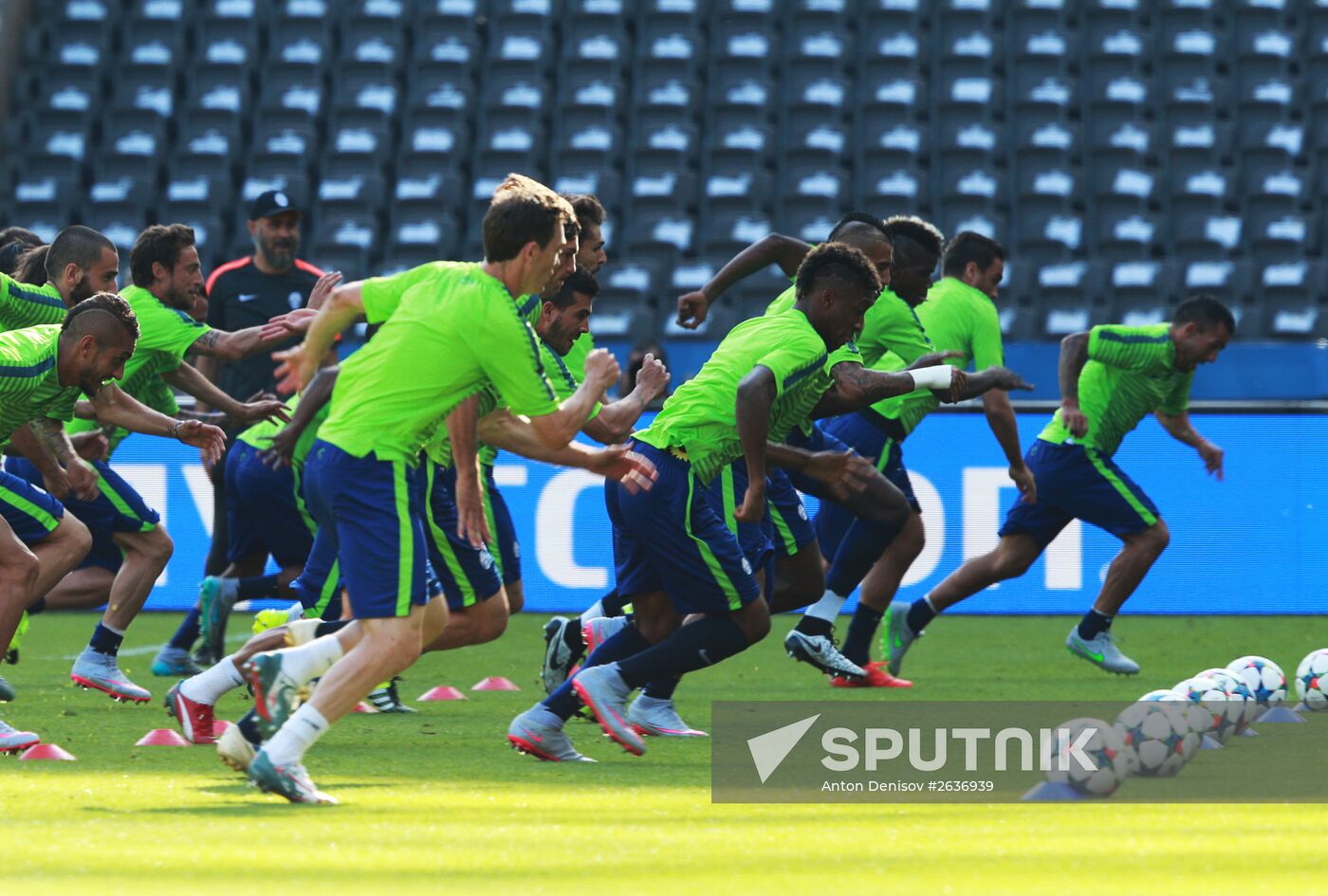 Juventus during training session before Champions League final