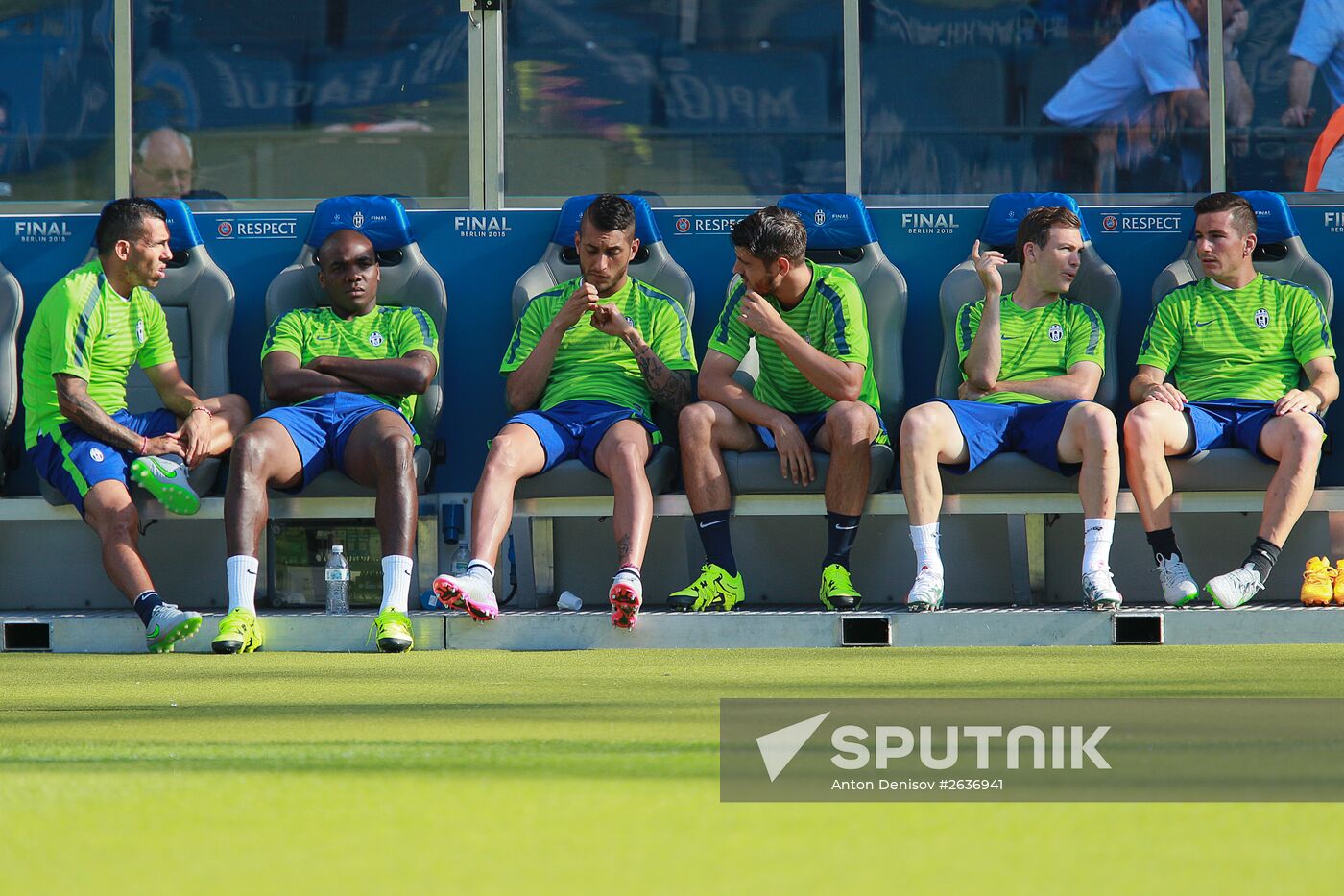 Juventus during training session before Champions League final