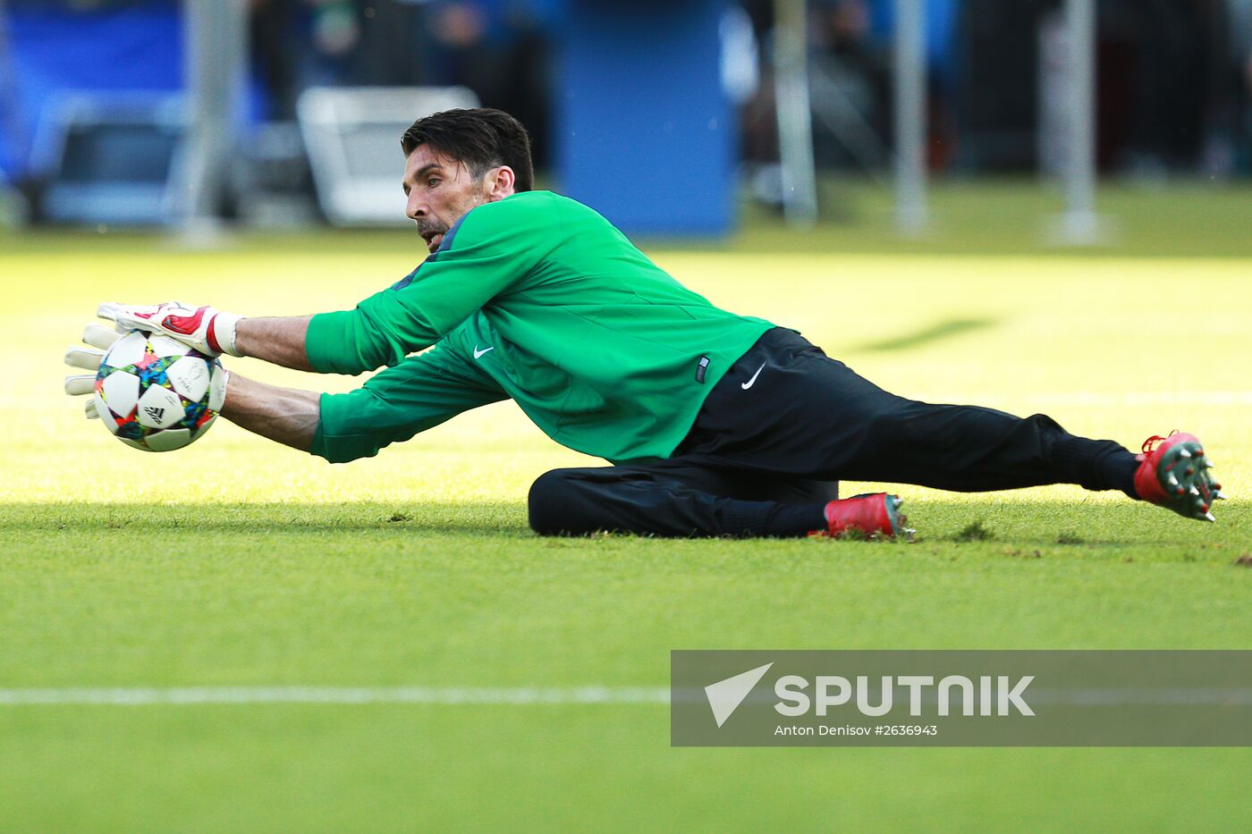 Juventus during training session before Champions League final