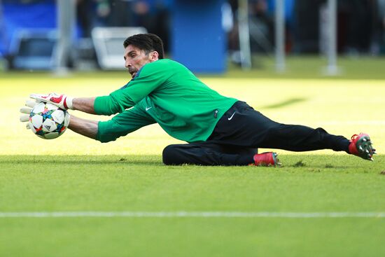 Juventus during training session before Champions League final