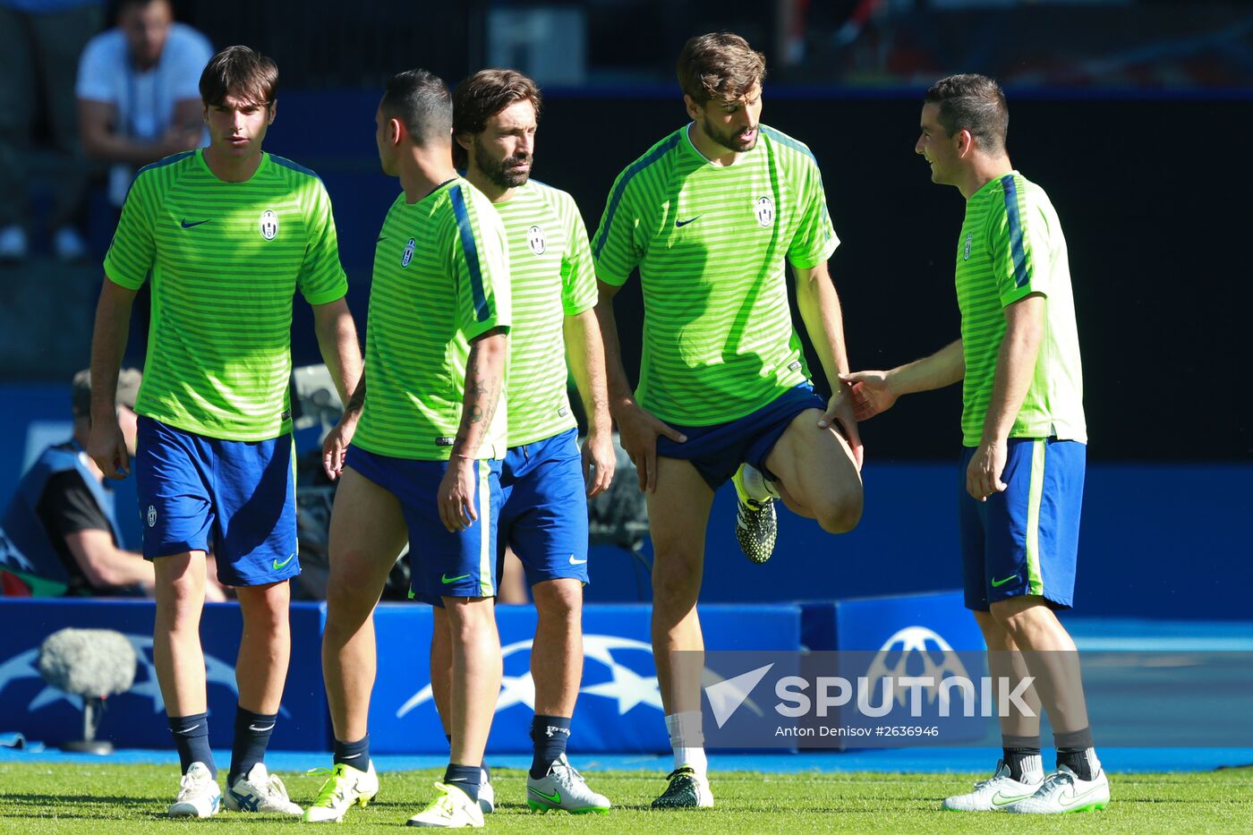 Juventus during training session before Champions League final