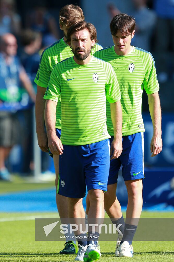 Juventus during training session before Champions League final