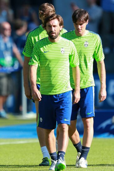 Juventus during training session before Champions League final