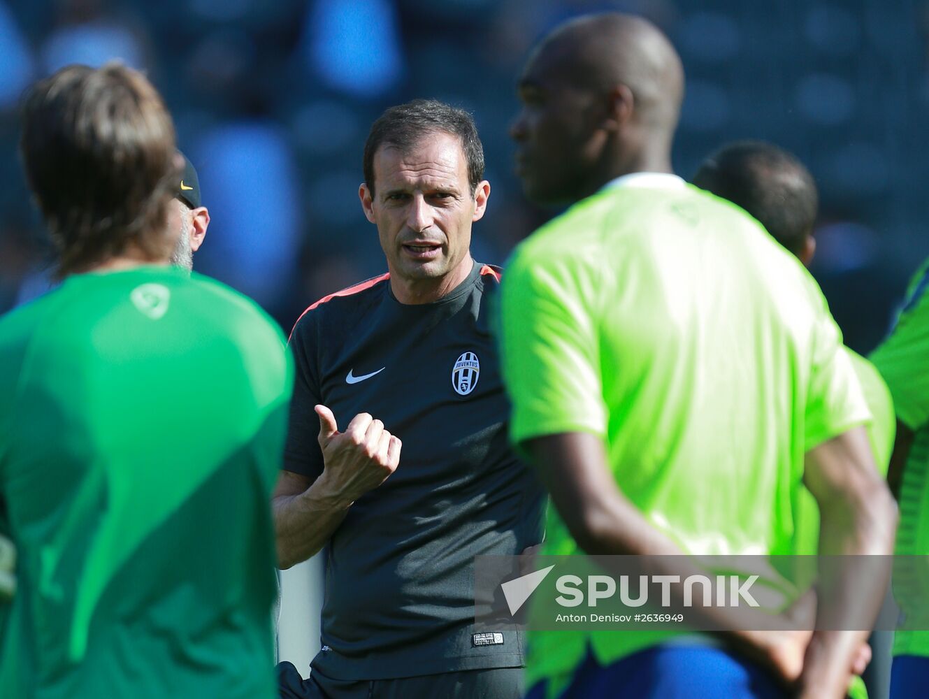 Juventus during training session before Champions League final