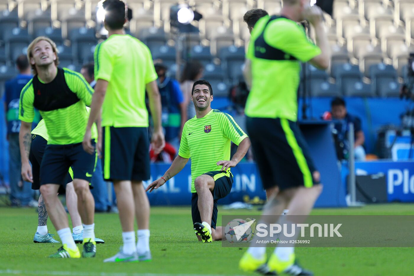 UEFA Champions League. FC Barcelona holds training session