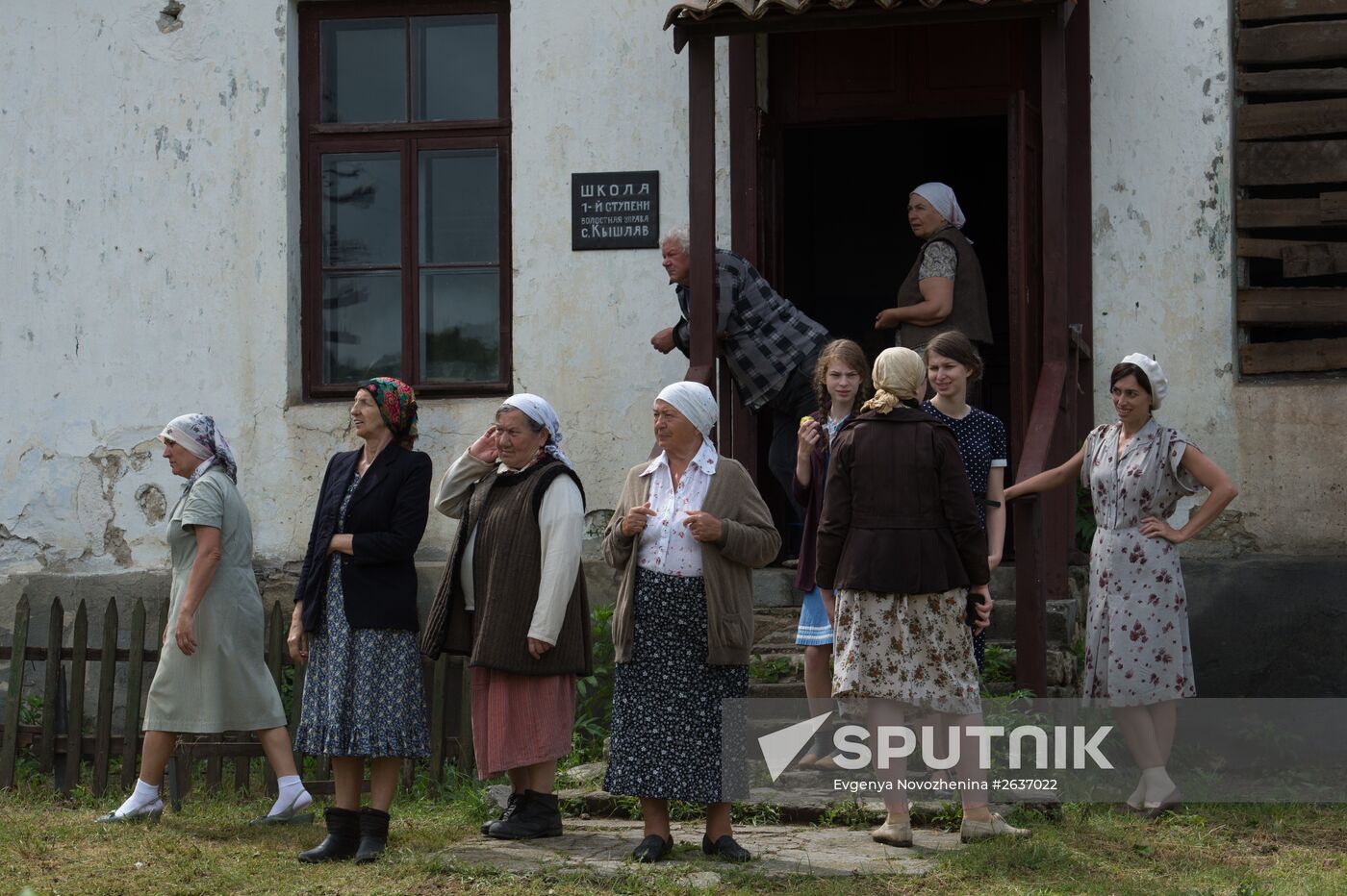 Filming of "The Teacher" by director Sergei Mokritsky