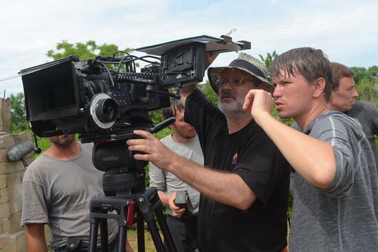Filming of The Teacher by director Sergei Mokritsky