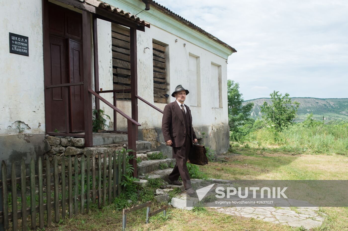 Filming of "The Teacher" by director Sergei Mokritsky