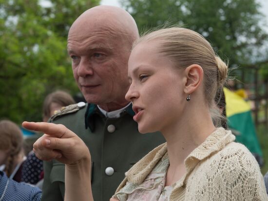 Filming of "The Teacher" by director Sergei Mokritsky