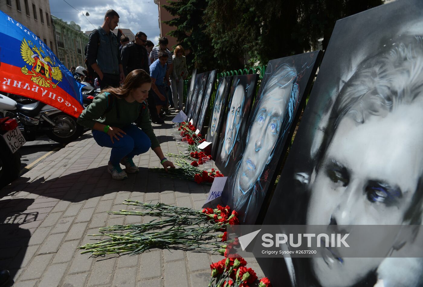 Memorial for journalists who died covering the war in Ukraine's east