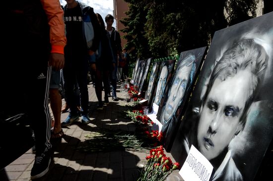 Memorial for journalists who died covering the war in Ukraine's east