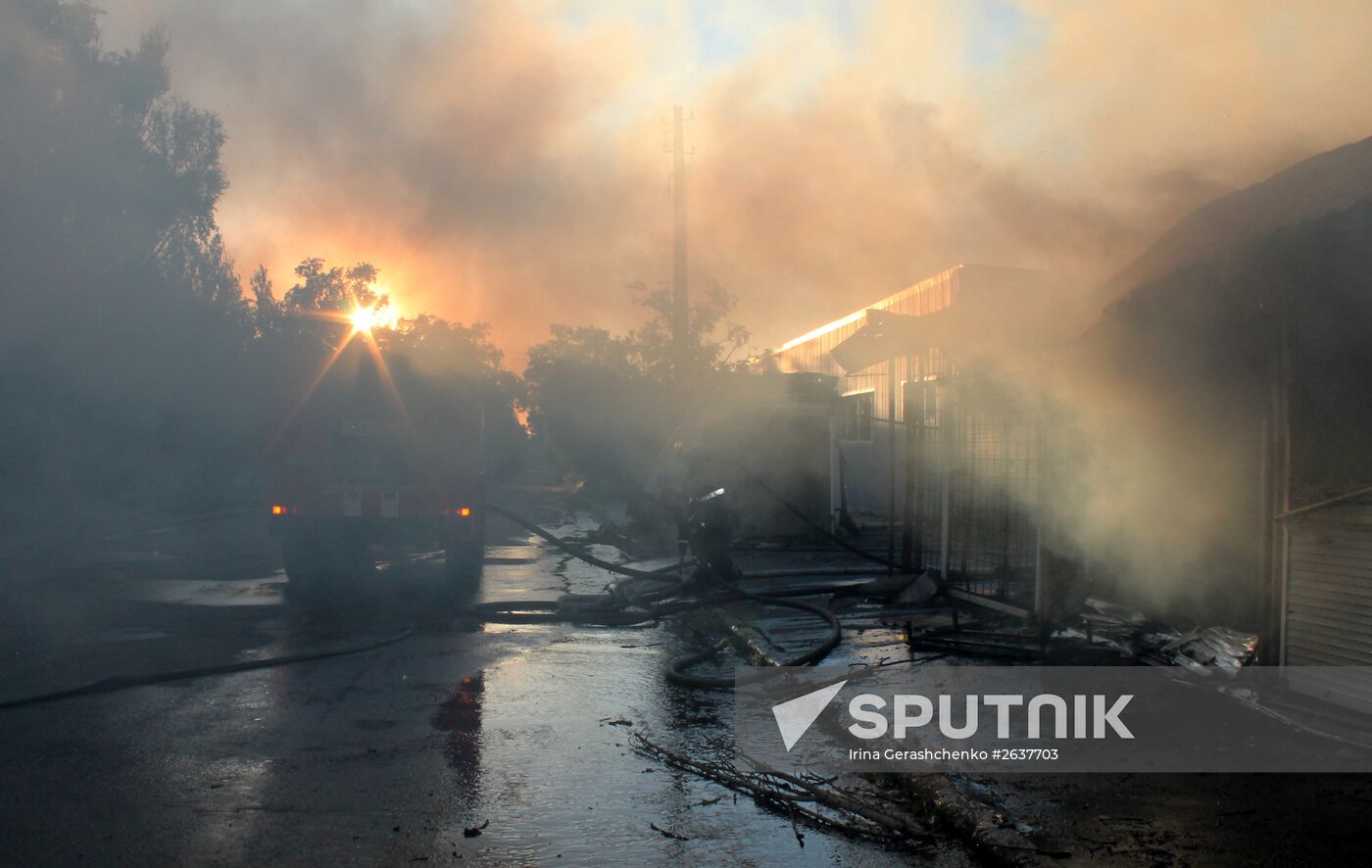 Aftermath of Donetsk shelling