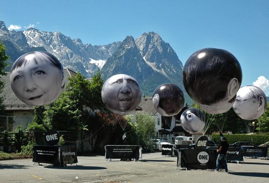 Protests against G7 Summit in Garmisch-Partenkirchen