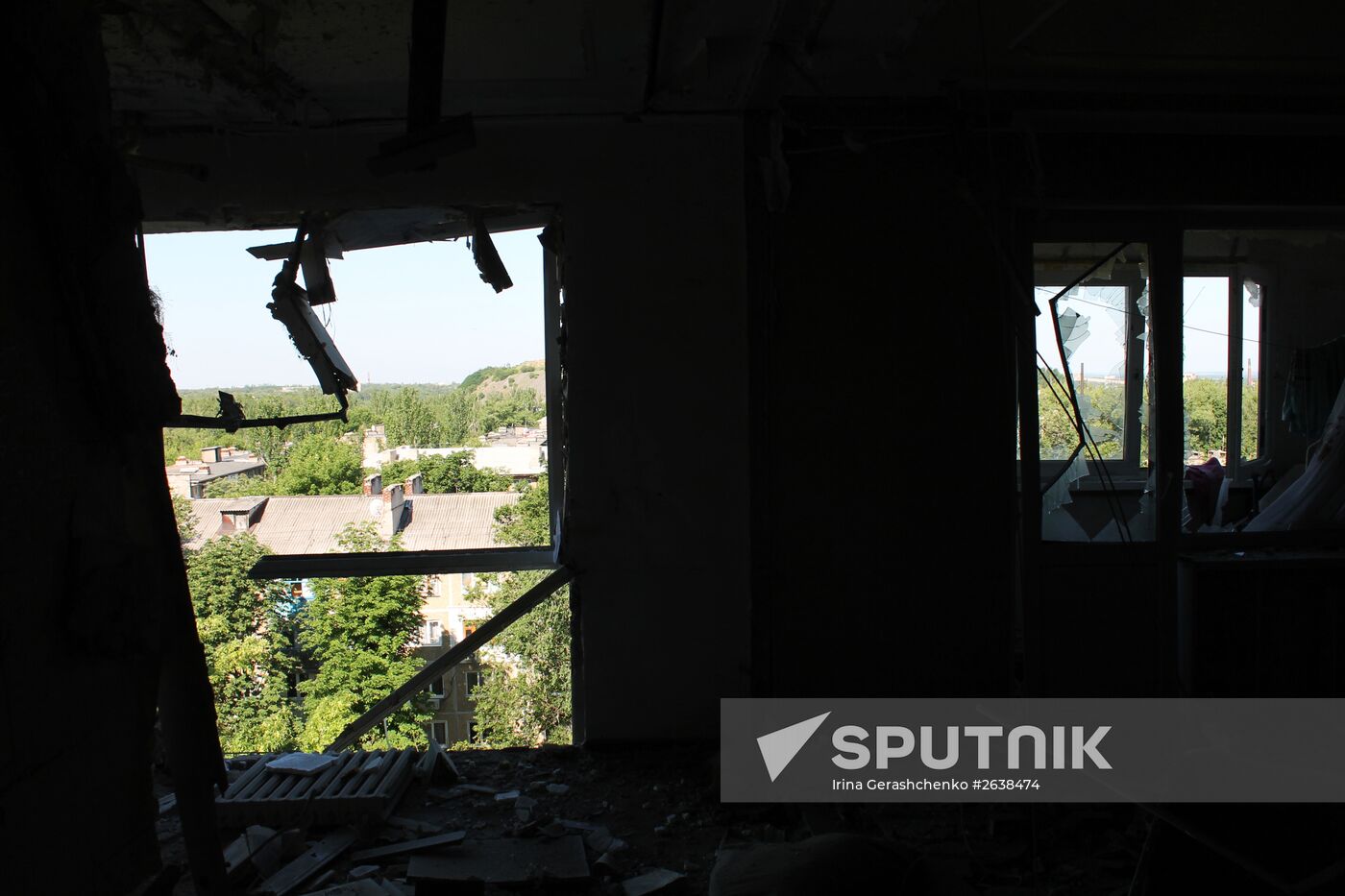 Donetsk after shelling