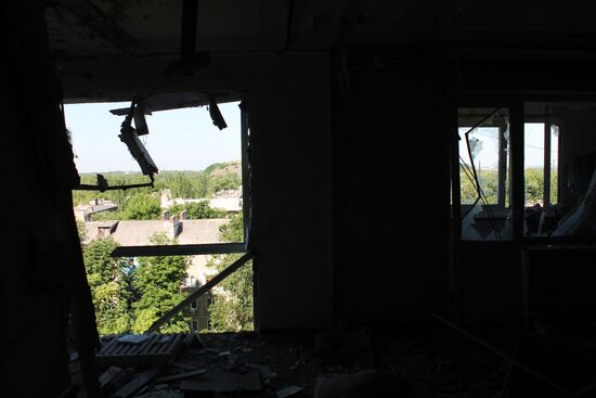 Donetsk after shelling