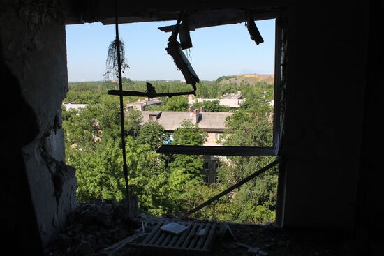 Donetsk after shelling