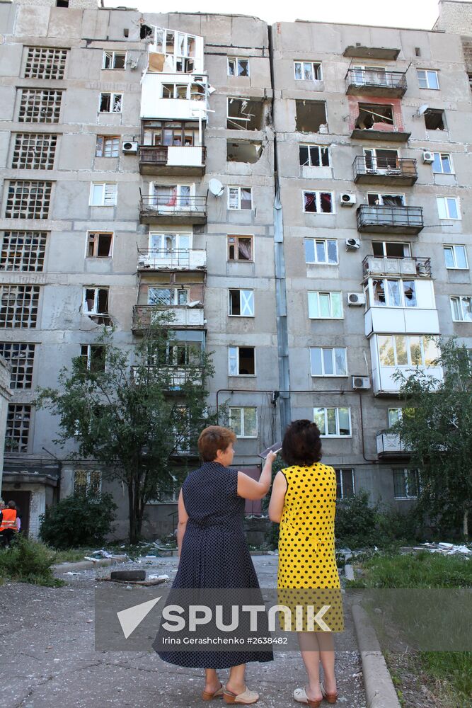 Donetsk after shelling