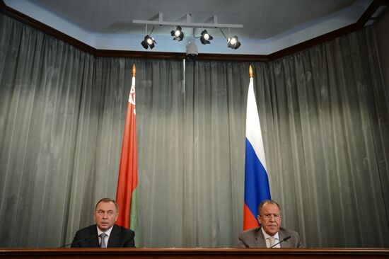 Talks between Russian and Belarusian foreign ministers Sergey Lavrov and Vladimir Makei