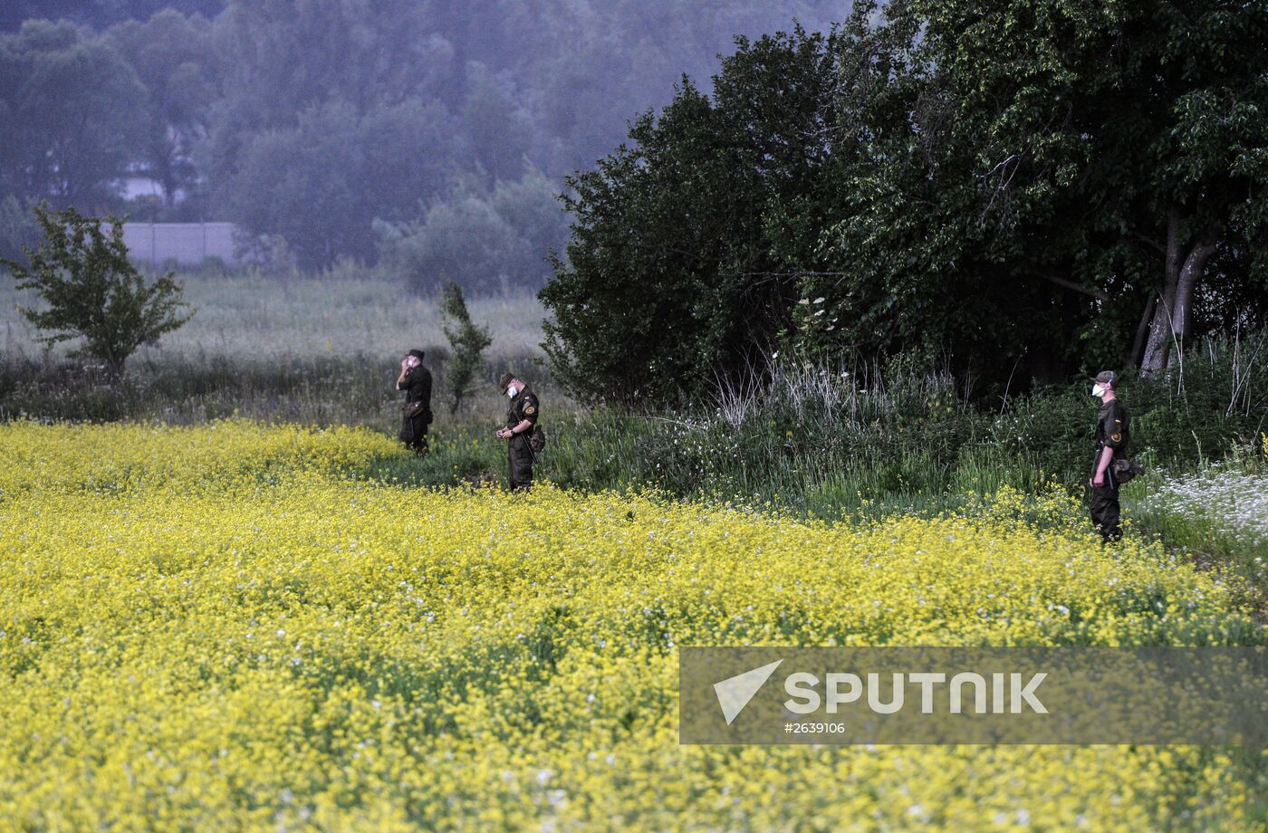 Fire at petroleum storage base in Kiev Region