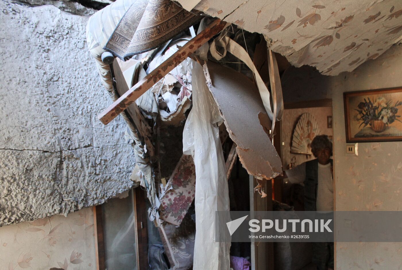 Aftermath of shelling Gorlovka, Donetsk Region