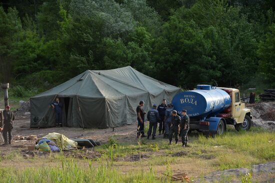 Fire at oil tank farm in Kiev Region