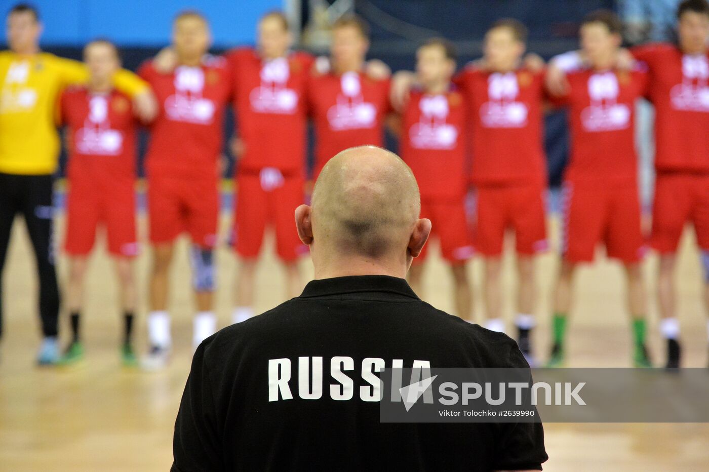 2016 European Men's Handball Championship qualifying match. Russia vs. Ukraine