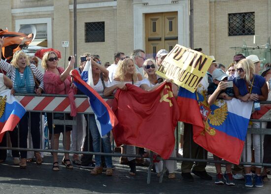 Russian President Vladimir Putin visits Italy