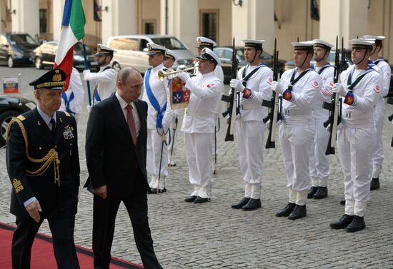 Russian President Vladimir Putin visits Italy