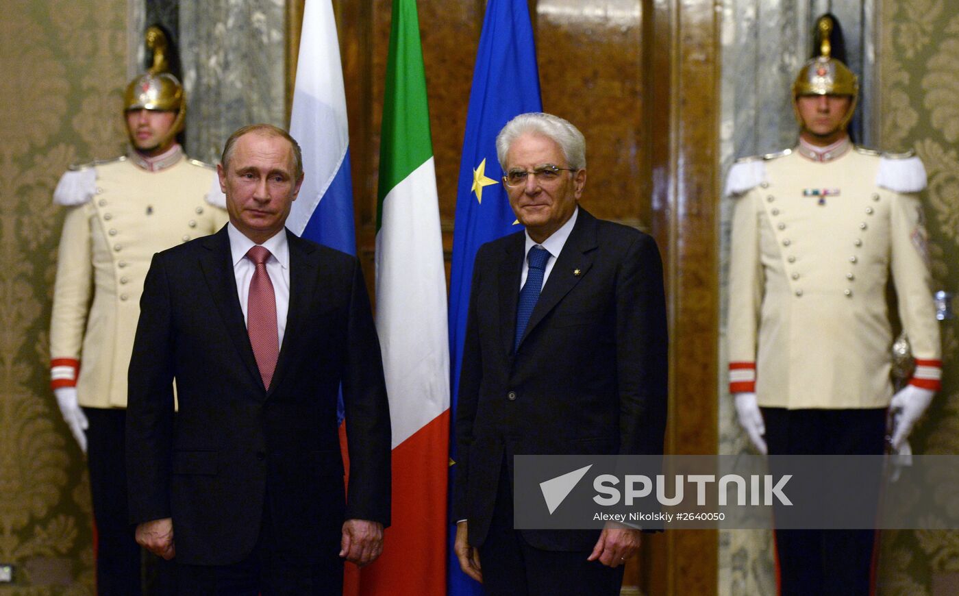 Russian President Vladimir Putin visits Italy