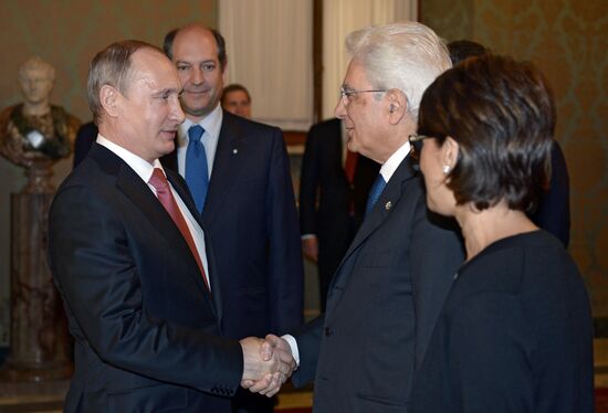 Russian President Vladimir Putin visits Italy