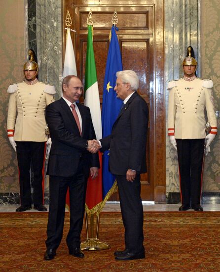 Russian President Vladimir Putin visits Italy